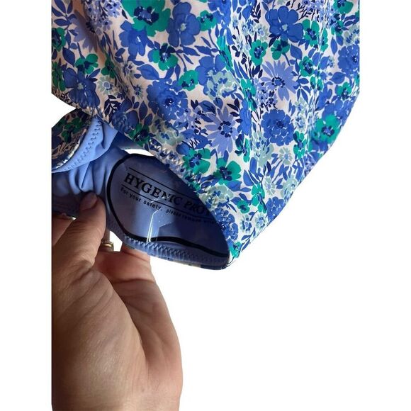NWT VINEYARD VINES FLORAL BLUE PREPPY ONE-PIECE SWIMSUIT W BUILT IN PADS SIZE XS - Picture 6 of 10